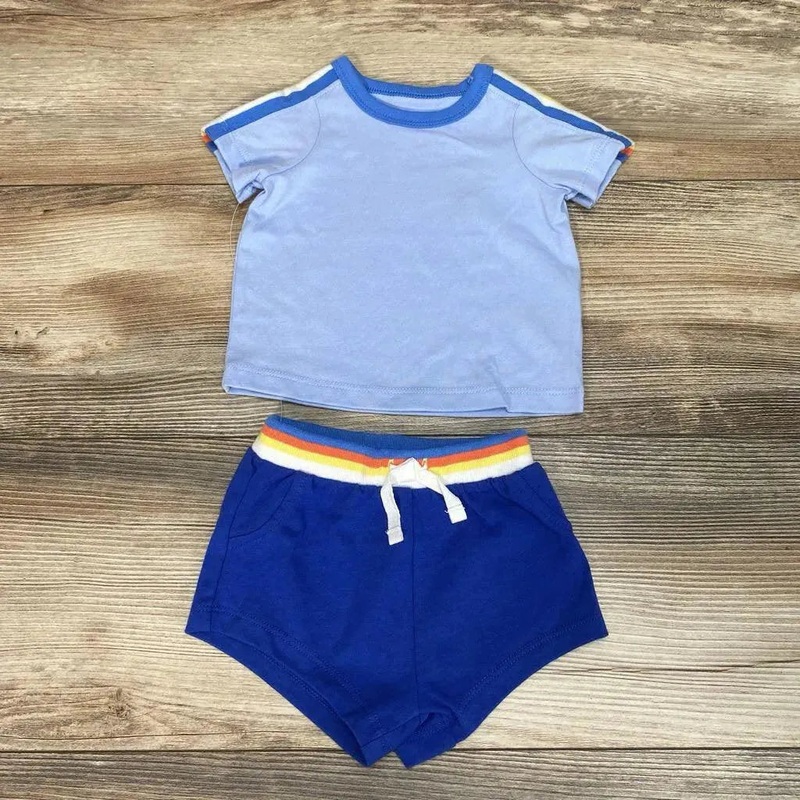 NEW Cat & Jack 2pc Shirt & Shorts sz 0-3m Blue 0-3m New