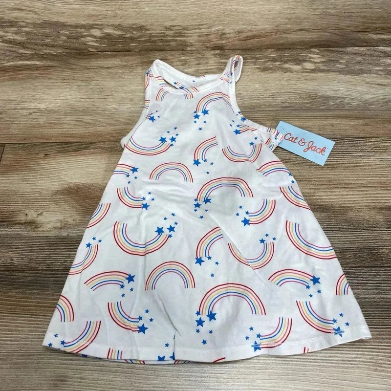 NEW Cat & Jack 2pc Tank Dress sz 18m White 18m New