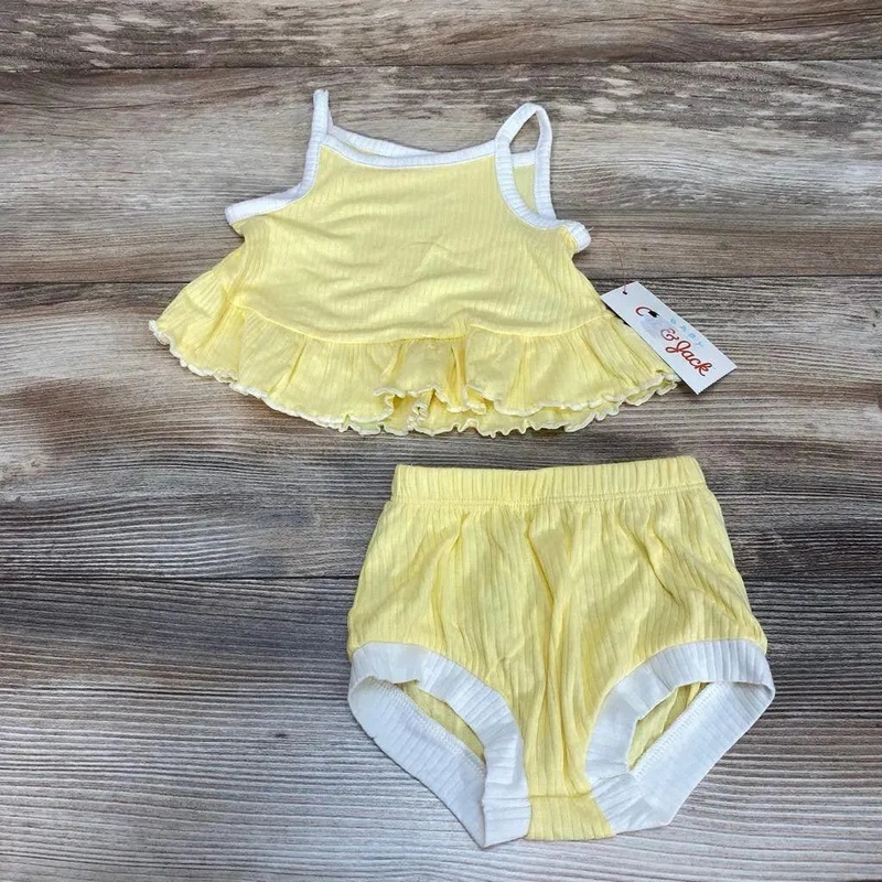 NEW Cat & Jack 2pc Tank Top & Bloomers Set sz 0-3m Yellow 0-3m New