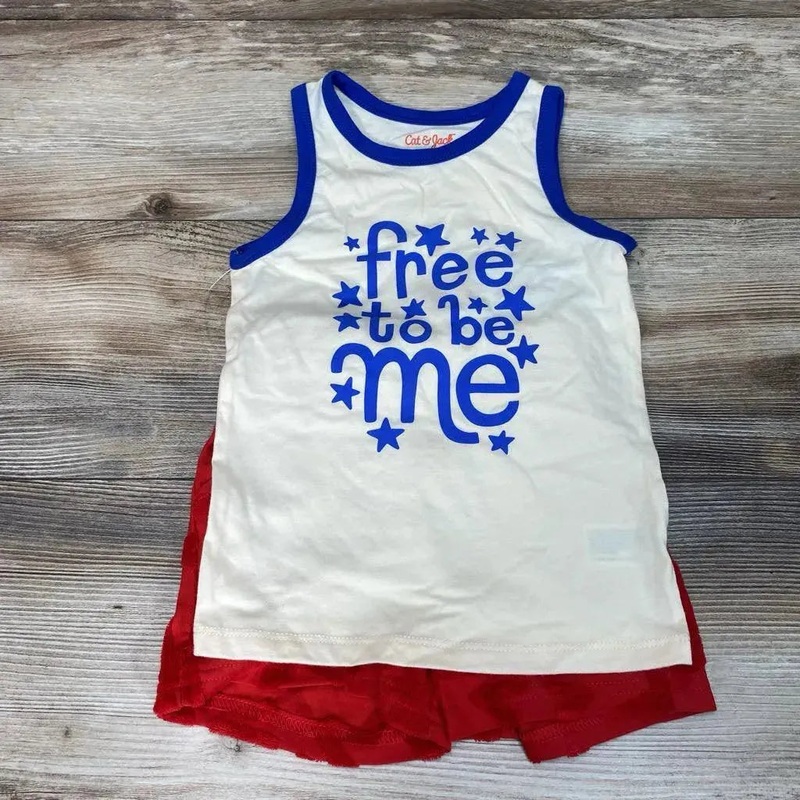 NEW Cat & Jack 2pc Tank Top & Shorts sz 3T Cream 3T New
