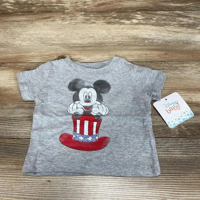 NEW Disney Baby Mickey Mouse Shirt sz NB Grey NB New