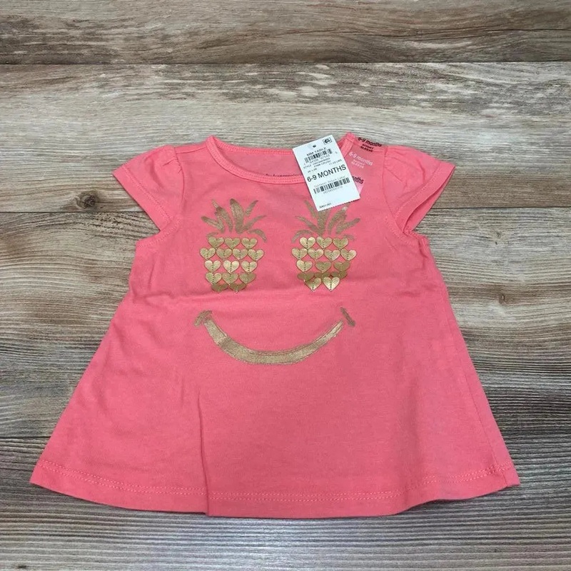 NEW First Impressions Pineapple Shirt sz 6-9m Pink 6-9m New