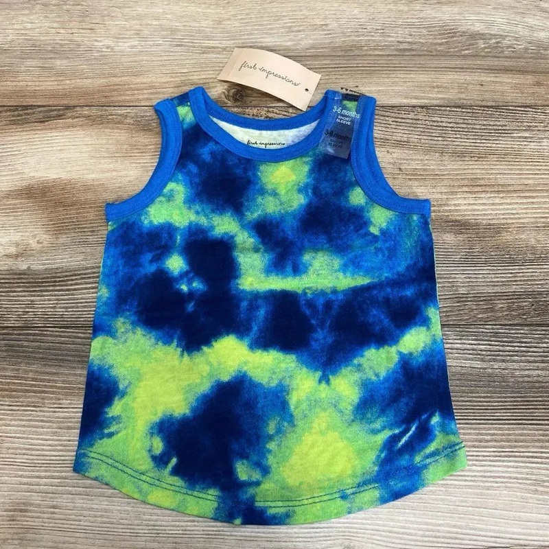 NEW First Impressions Tie-Dye Tank Top sz 3-6m Blue 3-6m New