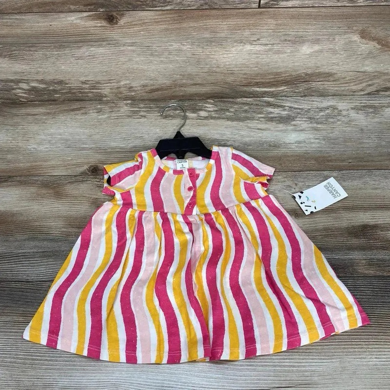 NEW Harper Canyon Henley Striped Dress sz 3m Pink 3m New