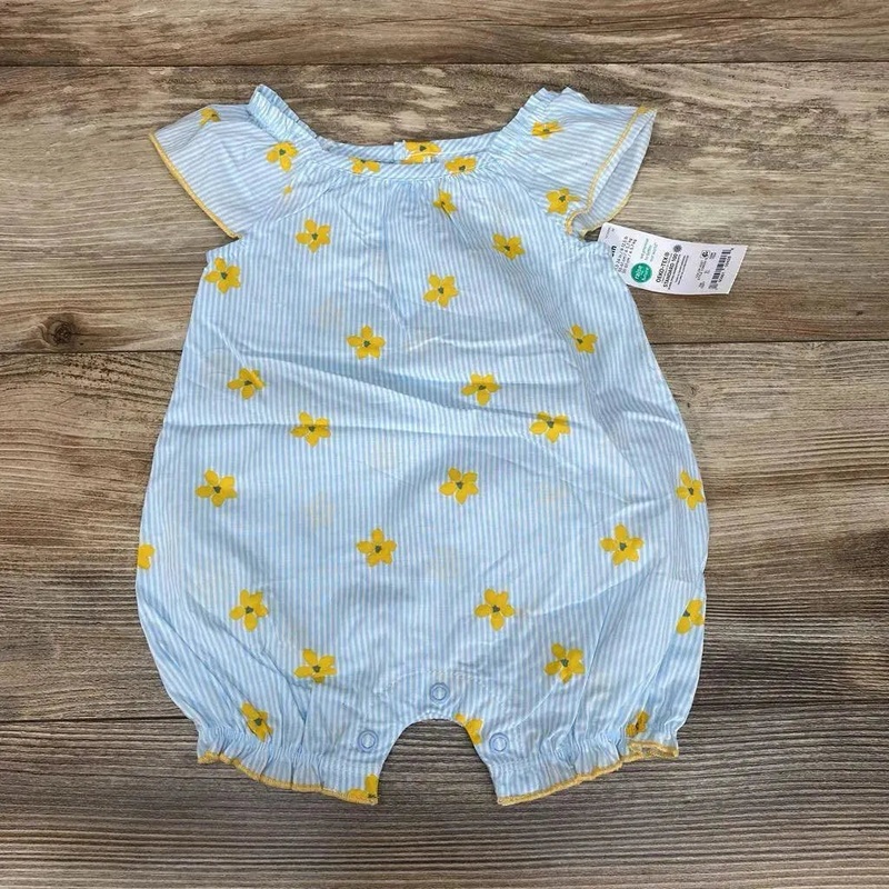 NEW Just One You Floral Striped Romper sz 3m Blue 3m New