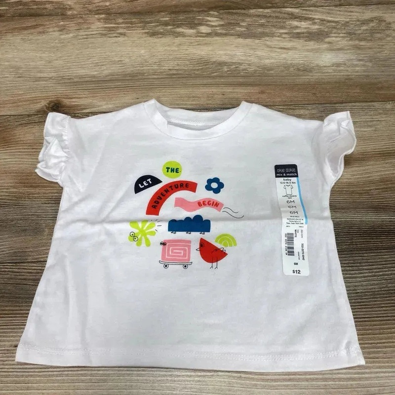 NEW Okie Dokie Let The Adenture Begin sz 6m White 6m New