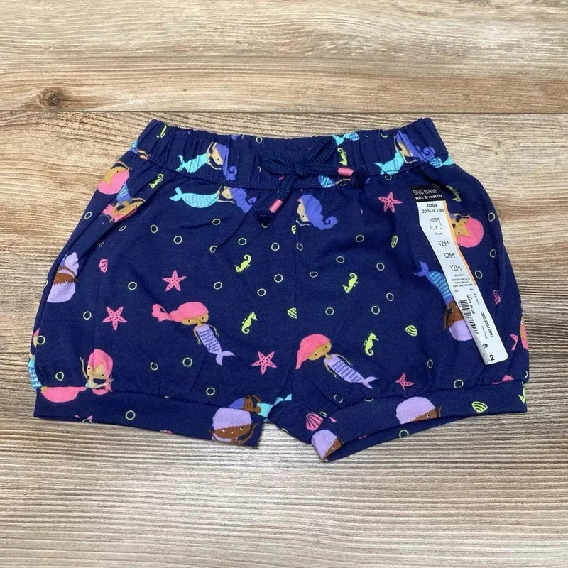 NEW Okie Dokie Mermaid Bubble Shorts sz 12m Navy 12m New
