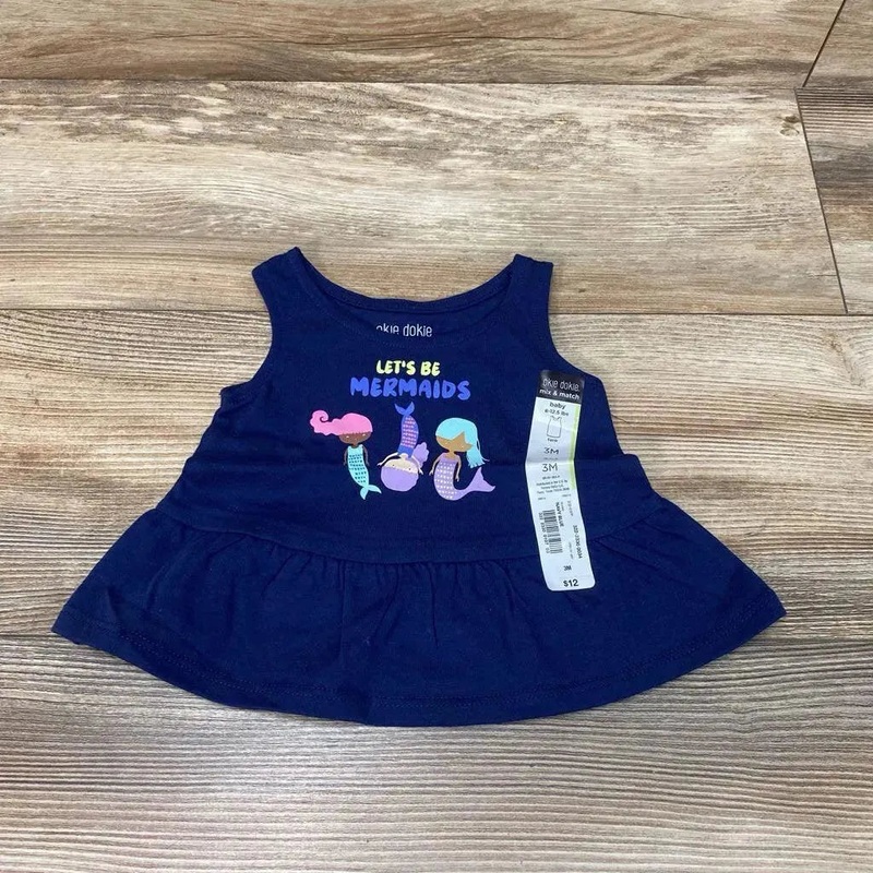 NEW Okie Dokie Mermaid Tank Top sz 3m Navy 3m New