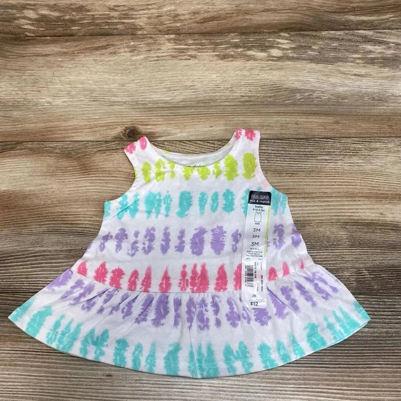 NEW Okie Dokie Tie-Dye Tank Top sz 3m White 3m New