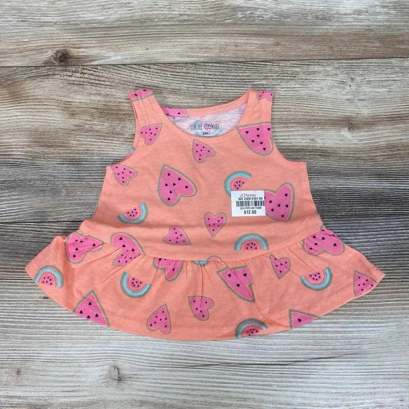NEW Okie Dokie Watermelon Tank Top sz 3m Orange 3m New