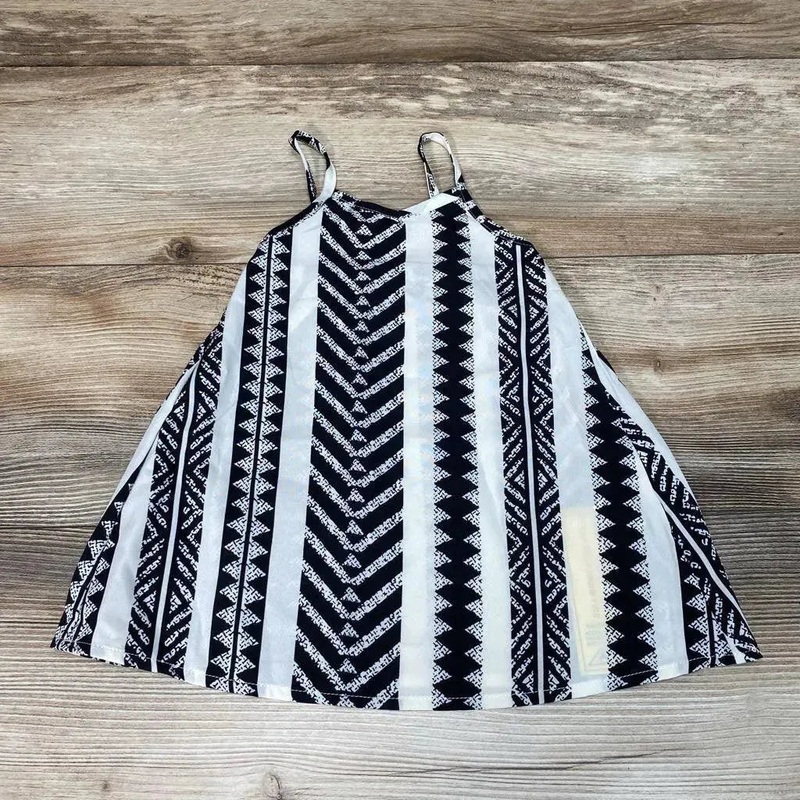 NEW Shein Pattern Sleeveless Dress sz 6-9M White 6-9M New