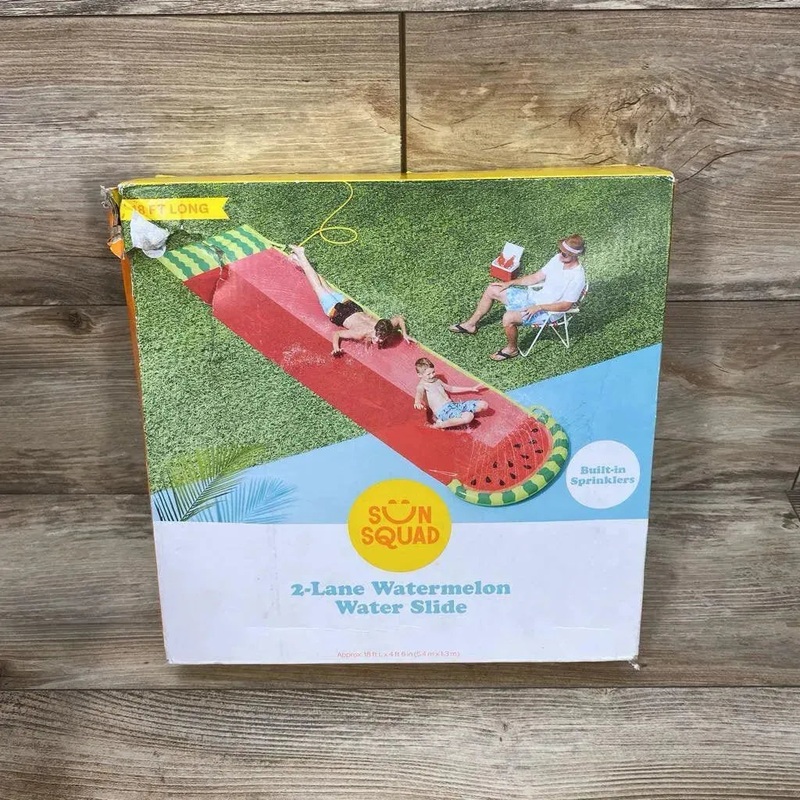 NEW Sun Squad Watermelon Water Slide Red 18ft New