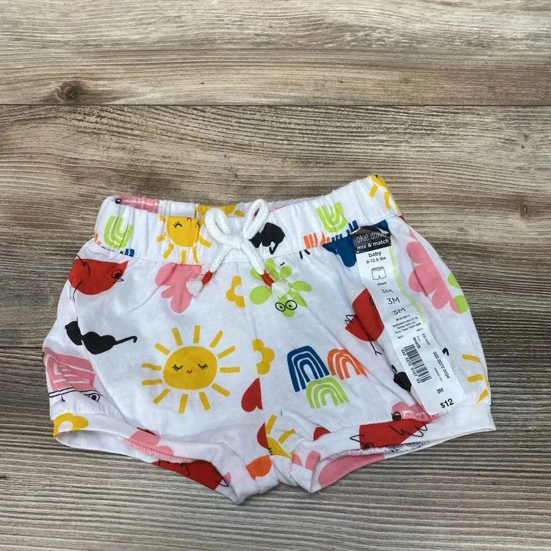 Okie Dokie NEW Pull-On Shorts sz 3m White 3m New