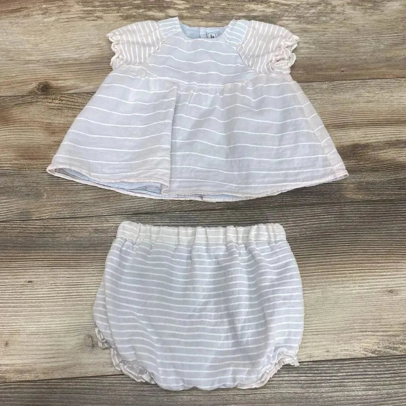 Tartine et Chocolat Piping Dress Set sz 12m Baby Blue 12m Used