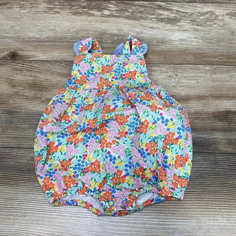 Baby Boden Floral Bubble Romper sz 3-6m White 3-6m Used