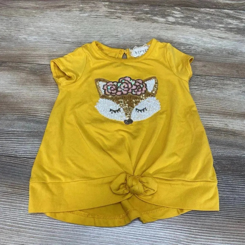 Btween Sequin Fox Shirt sz 12m Yellow 12m Used
