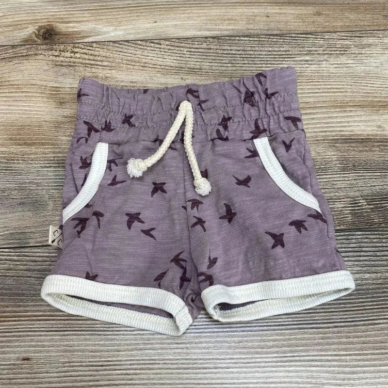 Childhoods Birds Retro Shorts sz 3-6m Purple 3-6m Used
