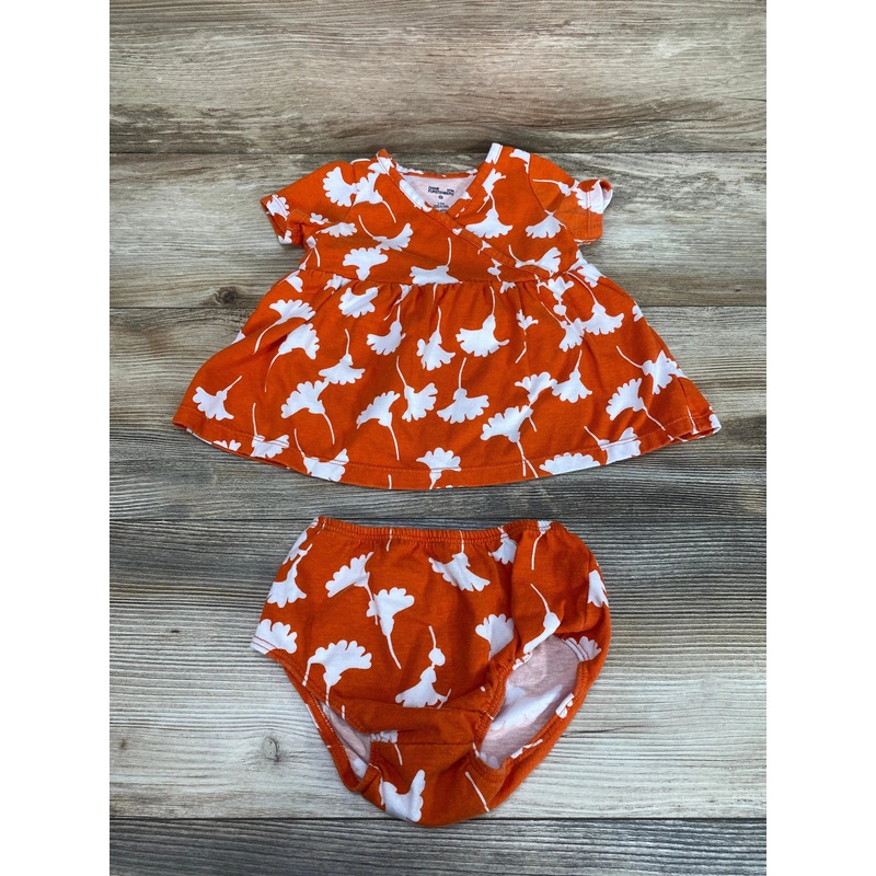 Diane Von Furstenberg Ginkgo Orange Cherry Tomato Wrap Dress sz 12m