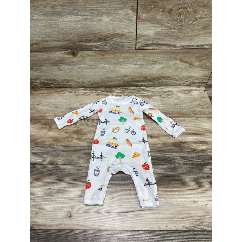 Estalla Organic New York Romper Onesie White sz 3m