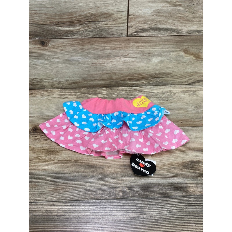 NEW Candy Heaven Tiered Heart Print Skirt Pink sz 18m