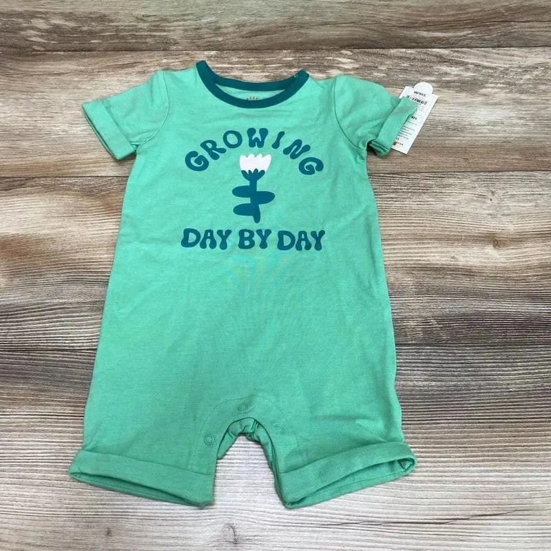 NEW Cat & Jack Growing Day By Day Romper sz 12m Green 12m New