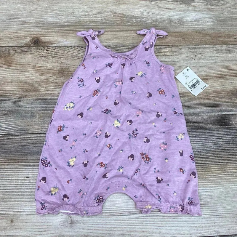 NEW Disney Baby Minnie Mouse Shortie Romper sz 0-3m Purple 0-3m New