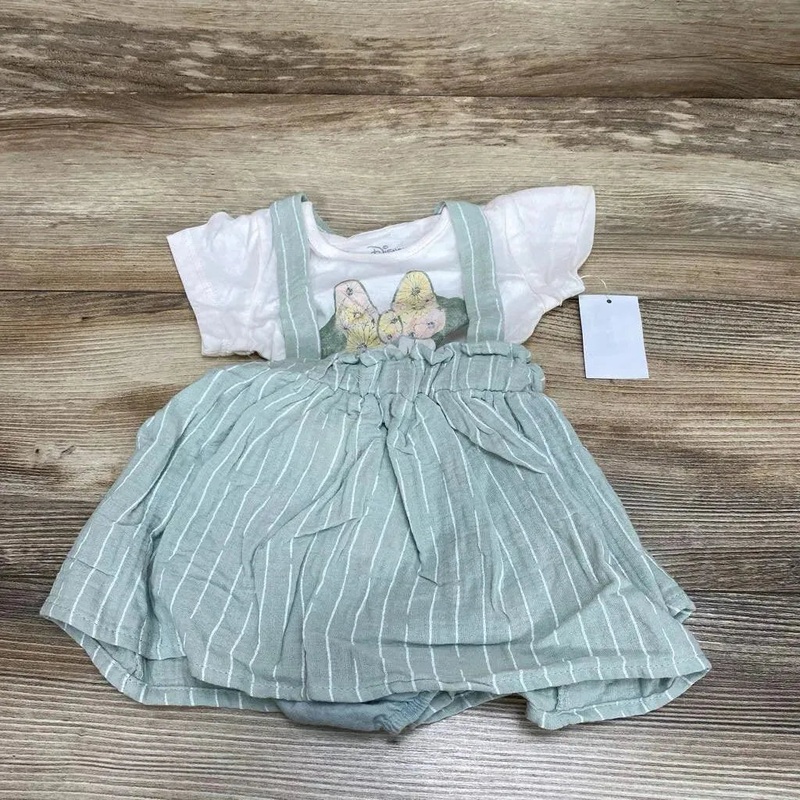 NEW Disney Junior Minnie 3pc Suspender Skirt, Shirt & Bloomers sz 3-6m White 3-6m New