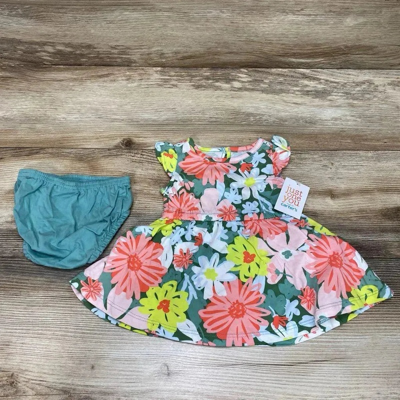 NEW Just One You 2pc Floral Dress & Bloomers sz 3m Green 3m New