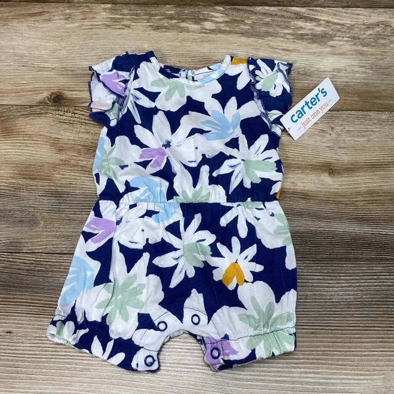 NEW Just One You Floral Shortie Romper sz 3m Navy 3m New