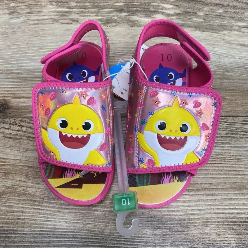 NEW Pinkfong Baby Shark Water Sandals sz 10c Pink 10c New
