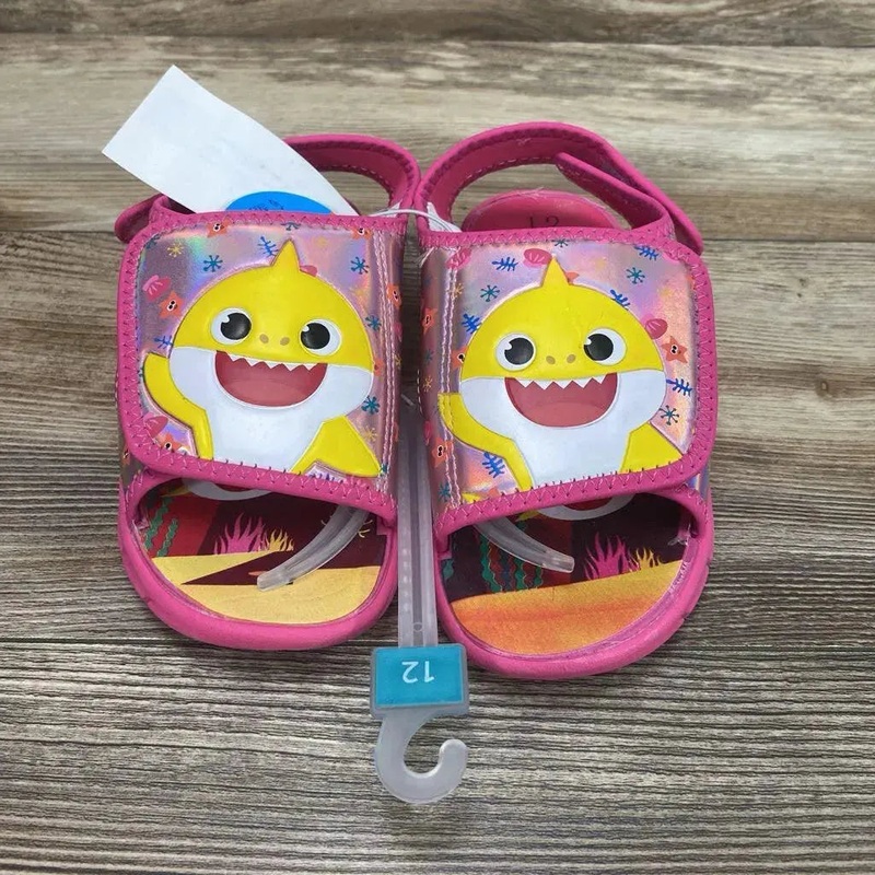 NEW Pinkfong Baby Shark Water Sandals sz 12c Pink 12c New