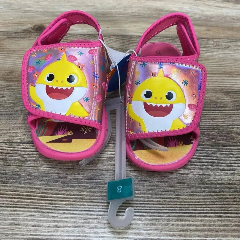 NEW Pinkfong Baby Shark Water Sandals sz 8c Pink 8c New