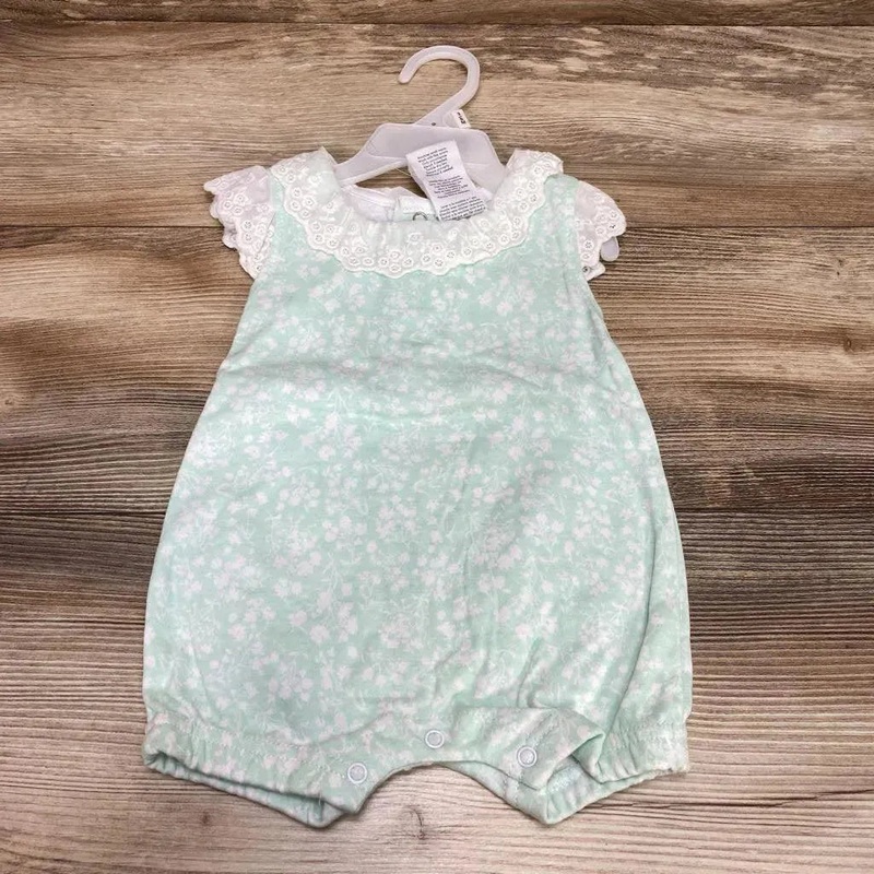 NWoT Laura Ashley Floral Shortie Romper sz 3-6m Mint 3-6m New