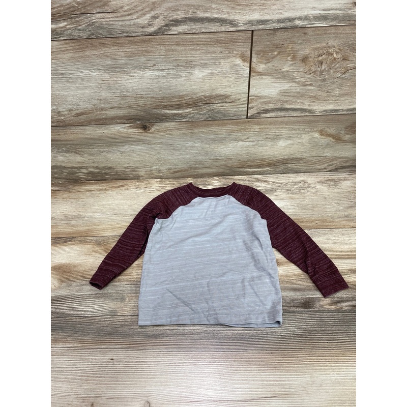 Old Navy Raglan Shirt Burgundy/Grey sz 2T