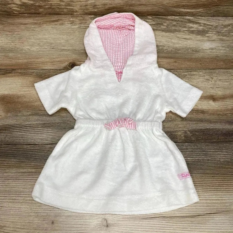 Ruffle Butts Terry Cover Up sz 3-6m White 3-6m Used