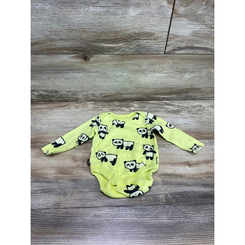 TEA Panda Print Bodysuit Yellow sz 0-3m
