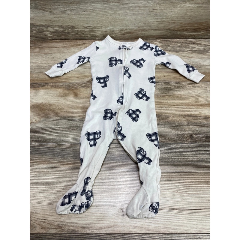 Baby Gap Bear Print Sleeper Beige sz 3-6m