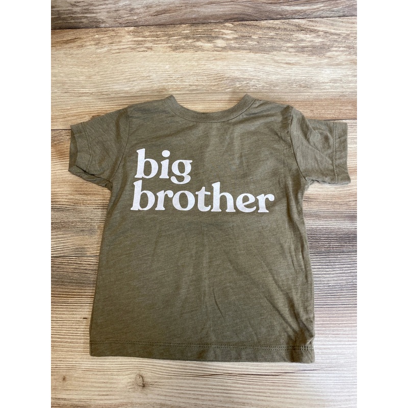 Bella + Canvas Kids ‘big brother’ Shirt Green sz 2T
