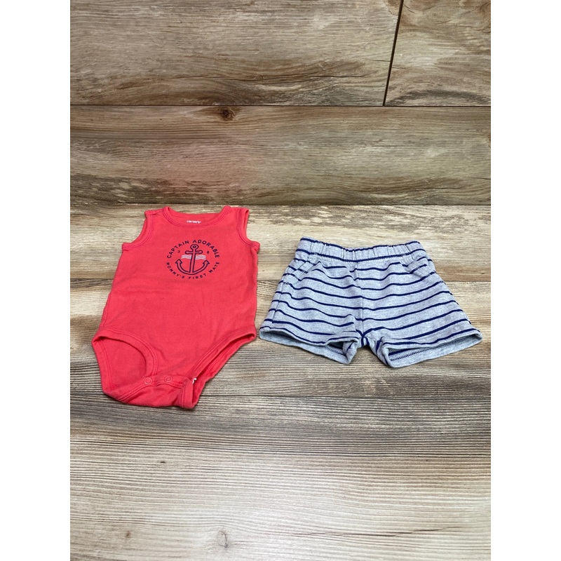 Carter’s 2pc Tank Bodysuit & Shorts Pink sz 9m