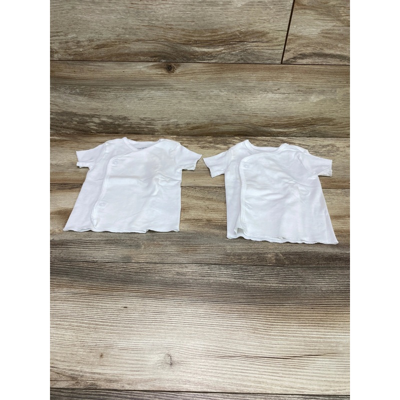 Carter’s 2pk Side Snap Shirts White sz 6m
