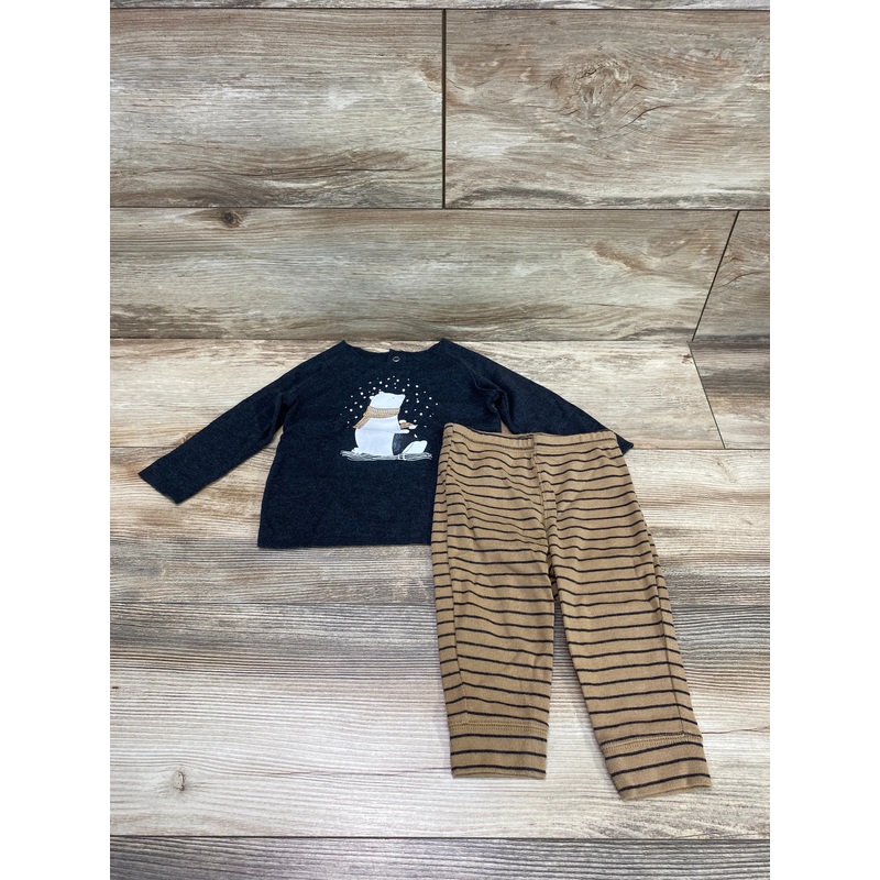 Carter’s Polar Bear Shirt & Pants Grey sz 9m