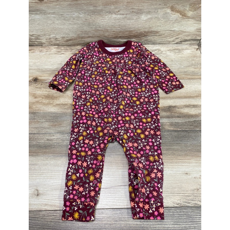 Cat & Jack Floral Coverall Red sz 6-9m