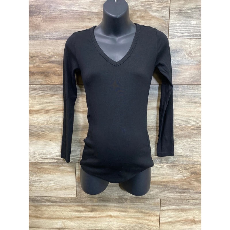 Gap Maternity Long Sleeve Solid Shirt Black sz Small