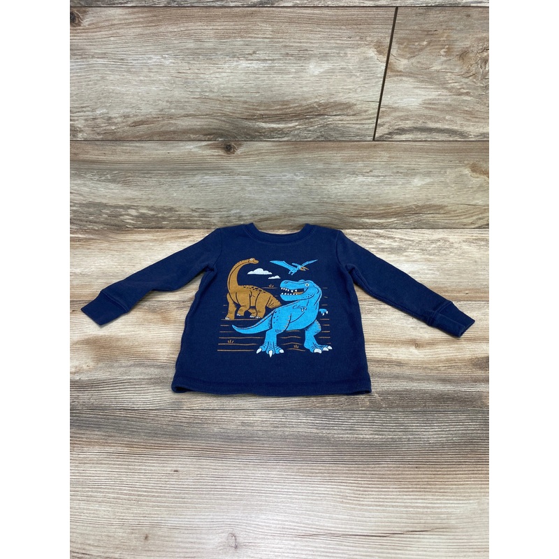 Jumping Beans Dino Thermal Shirt Blue sz 18m