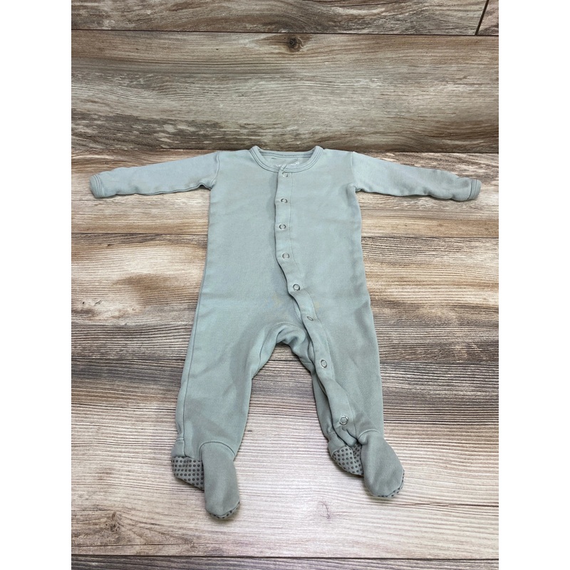 L’oved Baby Organic Snap Footie in Seafoam Green sz 3-6m