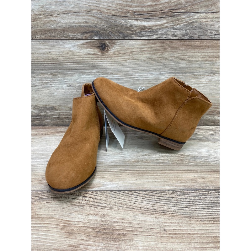 NEW Cat & Jack Girls’ Opal Zipper Boots Cognac Sz 13c