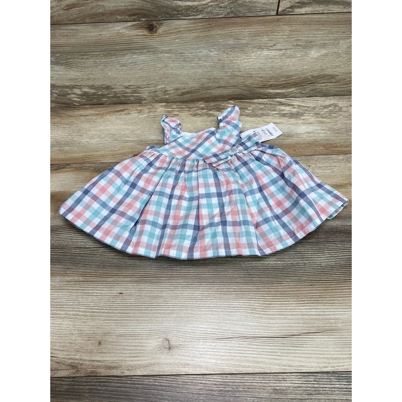 NEW Just One You 2pc Plaid Dress & Bloomers White sz 3m