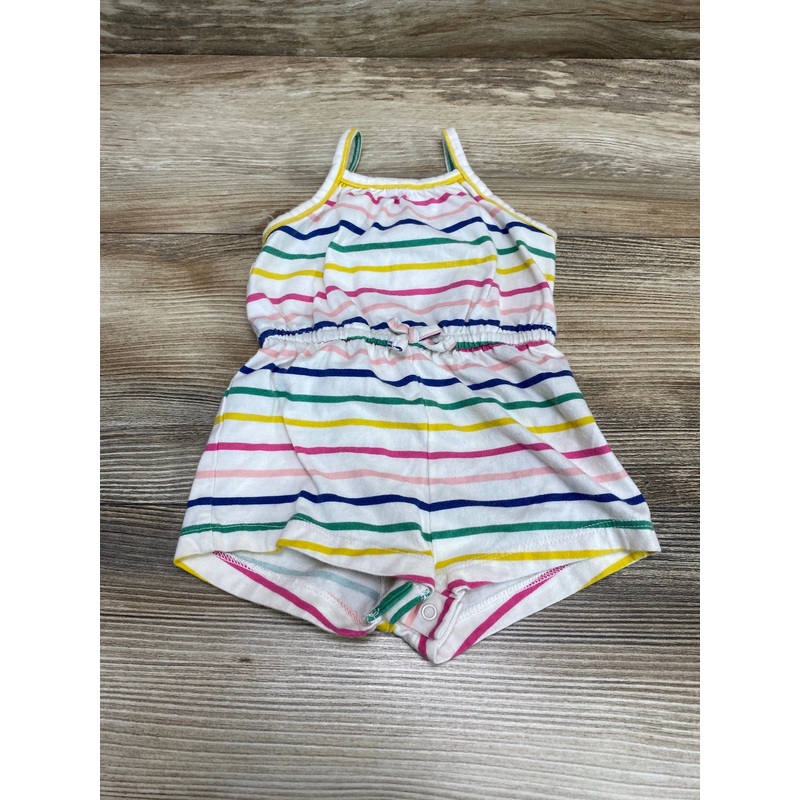 Old Navy Striped Romper White sz 0-3m