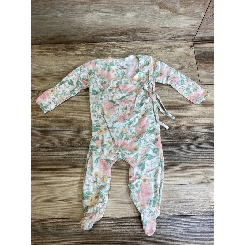 Rachel Zoe Floral Footed Coverall White sz 6-9m