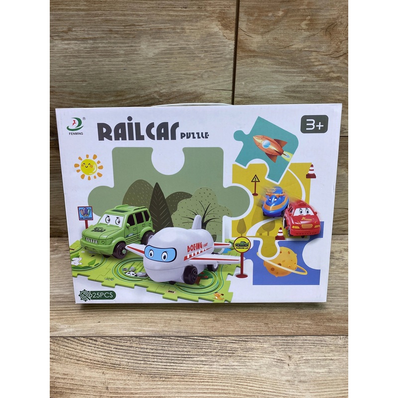 Rail Car Puzzle 25Pc. Set Dinosaur Series